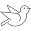 Flying bird icon