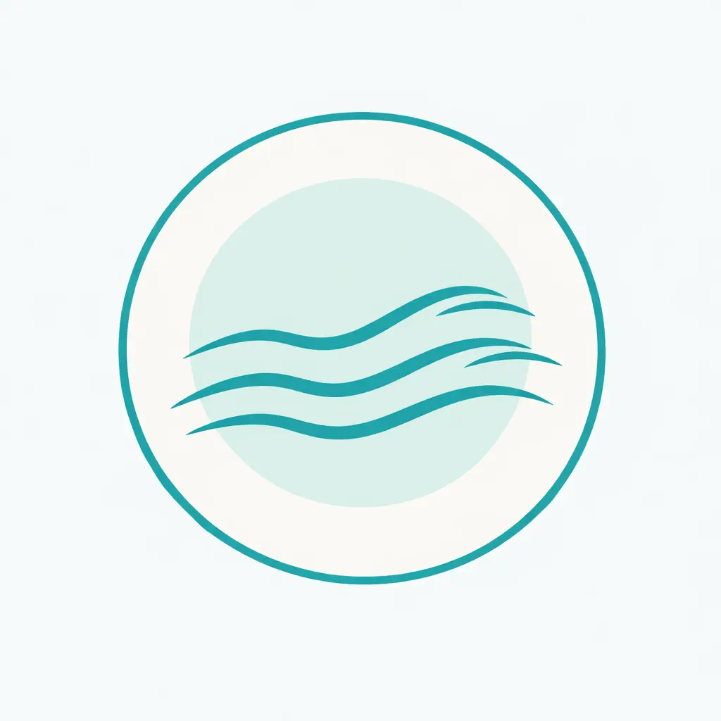 Gentle teal wave logo symbolising emotional progress and counselling journey stages, representing gradual wellbeing improvement and personalised support through multiple therapy sessions in Australia.