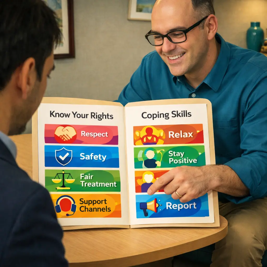 Explanation of workplace bullying counselling by Jason Lockwood, Australian counsellor offering online therapy for workplace stress, harassment recovery, and mental health support.